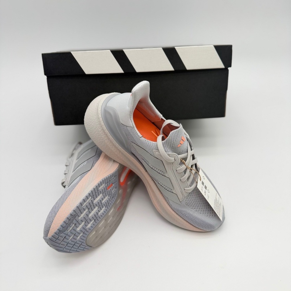 Adidas Ultraboost 5X W Grey Orange Running Shoes JQ9084 Womens 6.5
